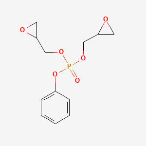 molecular formula C12H15O6P B14713527 Bis[(oxiran-2-yl)methyl] phenyl phosphate CAS No. 18795-32-9