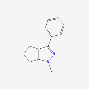molecular formula C13H14N2 B1471356 1-Methyl-3-phenyl-1,4,5,6-tetrahydrocyclopenta[c]pyrazole CAS No. 62822-41-7