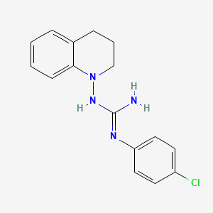 molecular formula C16H17ClN4 B14713601 N''-(4-Chlorophenyl)-N-(3,4-dihydroquinolin-1(2H)-yl)guanidine CAS No. 6637-35-0