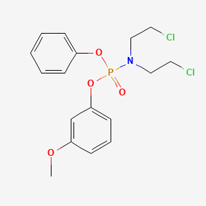 molecular formula C17H20Cl2NO4P B14713609 N,N-Bis(2-chloroethyl)phosphoramidic acid m-methoxyphenyl phenyl ester CAS No. 20464-69-1
