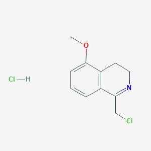 molecular formula C11H13Cl2NO B1471369 1-(Chloromethyl)-3,4-dihydro-5-methoxyisoquinoline hydrochloride CAS No. 141463-73-2