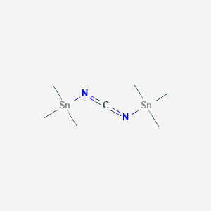 molecular formula C7H18N2Sn2 B14713713 N,N'-bis(trimethylstannyl)methanediimine CAS No. 20706-08-5