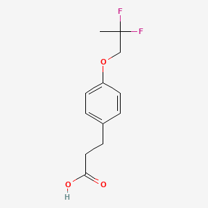 molecular formula C12H14F2O3 B1471372 3-[4-(2,2-Difluoropropoxy)-phenyl]-propionic acid CAS No. 1784574-79-3
