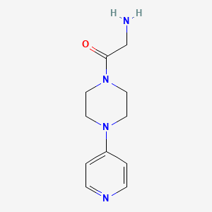 molecular formula C11H16N4O B1471374 2-氨基-1-(4-(吡啶-4-基)哌嗪-1-基)乙酮 CAS No. 204692-60-4