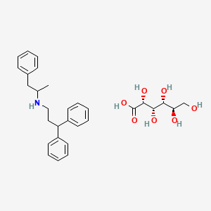molecular formula C30H39NO7 B14713745 Prenylamine gluconate CAS No. 21156-48-9