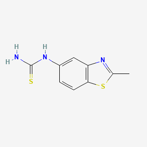 molecular formula C9H9N3S2 B14713746 N-(2-Methyl-1,3-benzothiazol-5-yl)thiourea CAS No. 21325-19-9