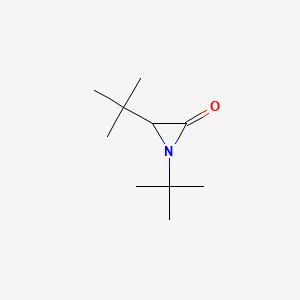 molecular formula C10H19NO B14713773 Aziridinone, 1,3-bis(1,1-dimethylethyl)- CAS No. 14387-89-4