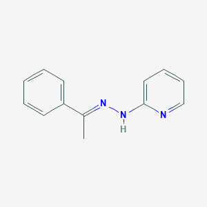 molecular formula C13H13N3 B14713802 N-[(E)-1-phenylethylideneamino]pyridin-2-amine CAS No. 19848-64-7
