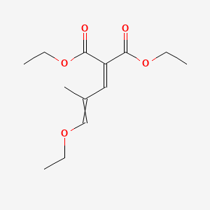 molecular formula C13H20O5 B14713820 Diethyl (3-ethoxy-2-methylprop-2-en-1-ylidene)propanedioate CAS No. 13001-20-2