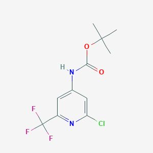 molecular formula C11H12ClF3N2O2 B1471385 tert-Butyl (2-chloro-6-(trifluoromethyl)pyridin-4-yl)carbamate CAS No. 1373223-18-7