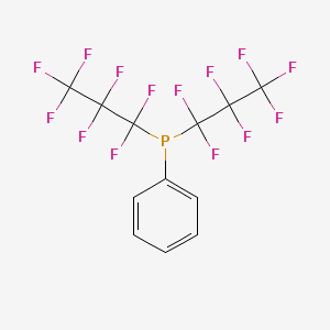 molecular formula C12H5F14P B14713931 Bis(heptafluoropropyl)(phenyl)phosphane CAS No. 20608-39-3