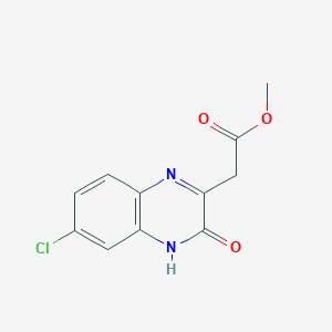 molecular formula C11H9ClN2O3 B14713966 methyl 2-(6-chloro-3-oxo-4H-quinoxalin-2-yl)acetate CAS No. 17454-34-1