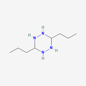 molecular formula C8H20N4 B14714043 3,6-Dipropyl-1,2,4,5-tetrazinane CAS No. 13717-84-5