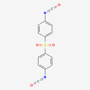 molecular formula C14H8N2O4S B14714070 Benzene, 1,1'-sulfonylbis[4-isocyanato- CAS No. 13753-52-1