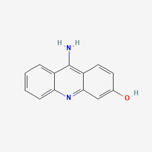 molecular formula C13H10N2O B14714074 3-Acridinol, 9-amino- CAS No. 23045-32-1