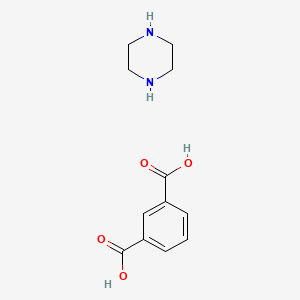 molecular formula C12H16N2O4 B14714136 benzene-1,3-dicarboxylic acid;piperazine CAS No. 21686-63-5