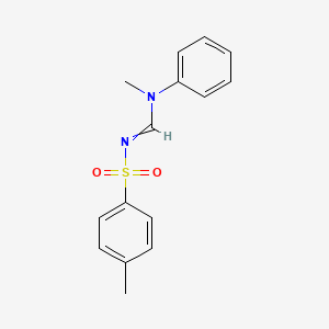 molecular formula C15H16N2O2S B14714157 N-Methyl-N'-(4-methylbenzene-1-sulfonyl)-N-phenylmethanimidamide CAS No. 13707-50-1