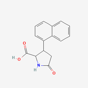 molecular formula C15H13NO3 B1471419 3-(1-Naphthyl)-5-oxoproline CAS No. 1219187-92-4