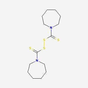 molecular formula C14H24N2S4 B14714235 Azepane-1-carbothioylsulfanyl azepane-1-carbodithioate CAS No. 13821-89-1