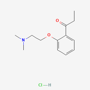 molecular formula C13H20ClNO2 B14714252 Propiophenone, 2'-(2-(dimethylamino)ethoxy)-, hydrochloride CAS No. 20808-94-0