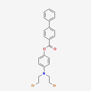 molecular formula C23H21Br2NO2 B14714266 p-(Bis(2-bromoethyl)amino)phenyl p-phenylbenzoate CAS No. 22953-45-3