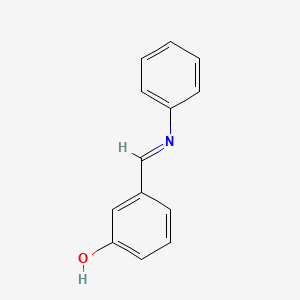 molecular formula C13H11NO B14714276 Phenol, 3-[(phenylimino)methyl]- CAS No. 13206-60-5