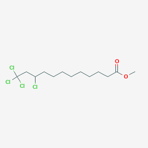 molecular formula C13H22Cl4O2 B14714288 Methyl 10,12,12,12-tetrachlorododecanoate CAS No. 13038-11-4