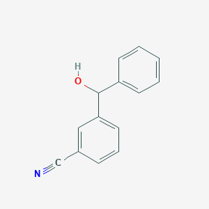 molecular formula C14H11NO B14714336 3-[Hydroxy(phenyl)methyl]benzonitrile CAS No. 13428-06-3