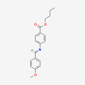 molecular formula C19H21NO3 B14714375 Benzoic acid, 4-[[(4-methoxyphenyl)methylene]amino]-, butyl ester CAS No. 14983-67-6