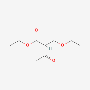 molecular formula C10H18O4 B14714523 Ethyl 2-acetyl-3-ethoxybutanoate CAS No. 14499-53-7