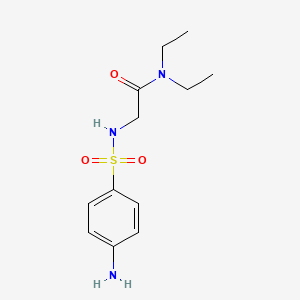 molecular formula C12H19N3O3S B14714533 N~2~-(4-Aminobenzene-1-sulfonyl)-N,N-diethylglycinamide CAS No. 6666-55-3