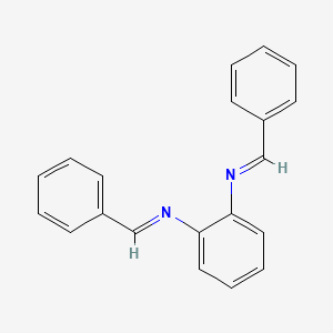 molecular formula C20H16N2 B14714546 N,N'-bis[(E)-phenylmethylidene]benzene-1,2-diamine CAS No. 15223-25-3