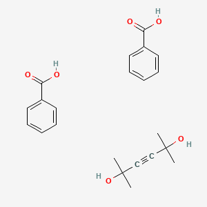 molecular formula C22H26O6 B14714661 Benzoic acid;2,5-dimethylhex-3-yne-2,5-diol CAS No. 10596-74-4