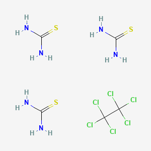 molecular formula C5H12Cl6N6S3 B14714698 Thiourea--hexachloroethane (3/1) CAS No. 13861-26-2