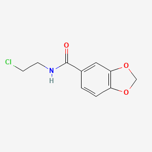 molecular formula C10H10ClNO3 B14714754 n-(2-Chloroethyl)-1,3-benzodioxole-5-carboxamide CAS No. 15257-94-0