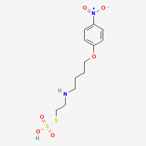 molecular formula C12H18N2O6S2 B14714822 S-2-((4-(p-Nitrophenoxy)butyl)amino)ethyl thiosulfate CAS No. 21208-82-2