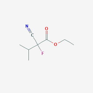 molecular formula C8H12FNO2 B14714866 Ethyl 2-cyano-2-fluoro-3-methylbutanoate CAS No. 18283-13-1