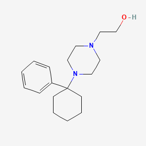 molecular formula C18H28N2O B14714884 Piperazine, 4-beta-hydroxyethyl-1-(1-phenylcyclohexyl)-, hydrochloride CAS No. 21602-68-6
