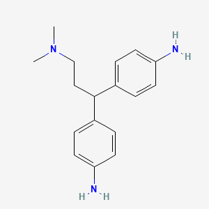 molecular formula C17H23N3 B14714900 Aniline, 4,4'-(3-dimethylaminopropylidene)DI- CAS No. 22083-70-1