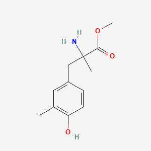 molecular formula C12H17NO3 B14714913 Methyl alpha,3-dimethyltyrosinate CAS No. 23365-29-9
