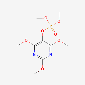 molecular formula C9H15N2O7P B14715013 Dimethyl 2,4,6-trimethoxypyrimidin-5-yl phosphate CAS No. 13186-09-9