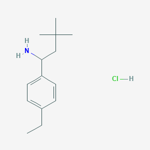 molecular formula C14H24ClN B1471503 1-(4-Ethylphenyl)-3,3-dimethylbutan-1-amine hydrochloride CAS No. 2097975-93-2
