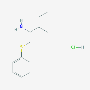 molecular formula C12H20ClNS B1471504 3-Methyl-1-(phenylthio)pentan-2-amine hydrochloride CAS No. 1864057-42-0