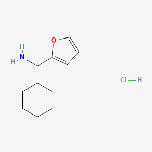 molecular formula C11H18ClNO B1471506 Cyclohexyl(furan-2-yl)methanamine hydrochloride CAS No. 1864059-07-3