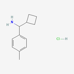 molecular formula C12H18ClN B1471508 Cyclobutyl(p-tolyl)methanamine hydrochloride CAS No. 1864060-30-9