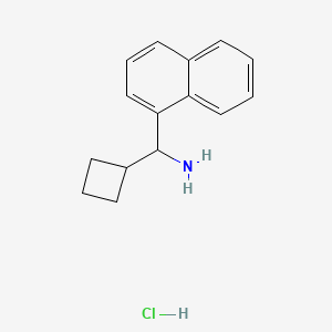 molecular formula C15H18ClN B1471510 Cyclobutyl(naphthalen-1-yl)methanamine hydrochloride CAS No. 1864062-90-7