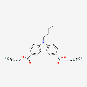 molecular formula C24H21NO4 B14715140 Diprop-2-yn-1-yl 9-butyl-9H-carbazole-3,6-dicarboxylate CAS No. 14278-02-5