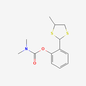 molecular formula C13H17NO2S2 B14715264 o-(4-Methyl-1,3-dithiolan-2-yl)phenyl dimethylcarbamate CAS No. 22212-93-7