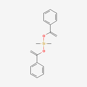 molecular formula C18H20O2Si B14715280 Dimethylbis[(1-phenylethenyl)oxy]silane CAS No. 6651-32-7