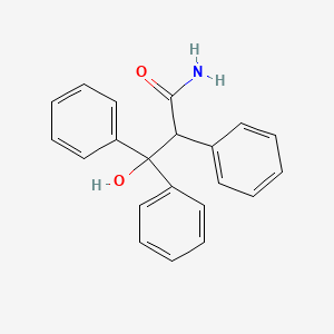 molecular formula C21H19NO2 B14715281 Propionamide, 3-hydroxy-2,3,3-triphenyl- CAS No. 10425-33-9